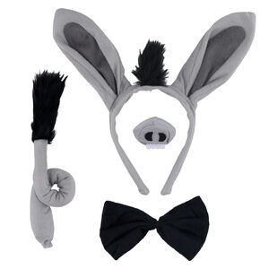 9952 4pcs Donkey Costume Accessoriess Set, Funny Cute Donkey